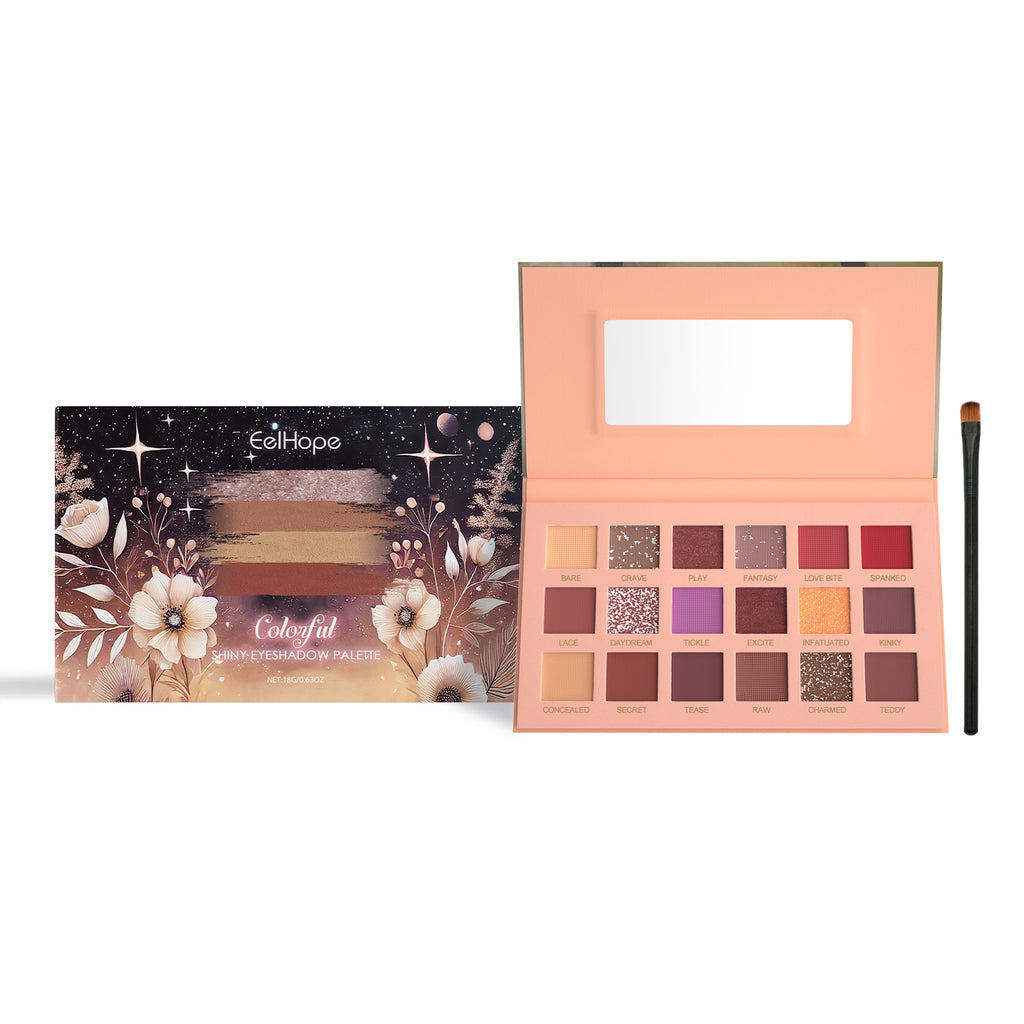 Eelhope Eyeshadow Palette | 18 Colors, Everyday Glitter