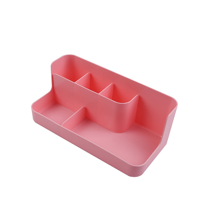 1pc Desktop Sundries Finishing Container Cosmetic Storage Partition Box Makeup Holder Stand Toiletries Plastic Case Organizer