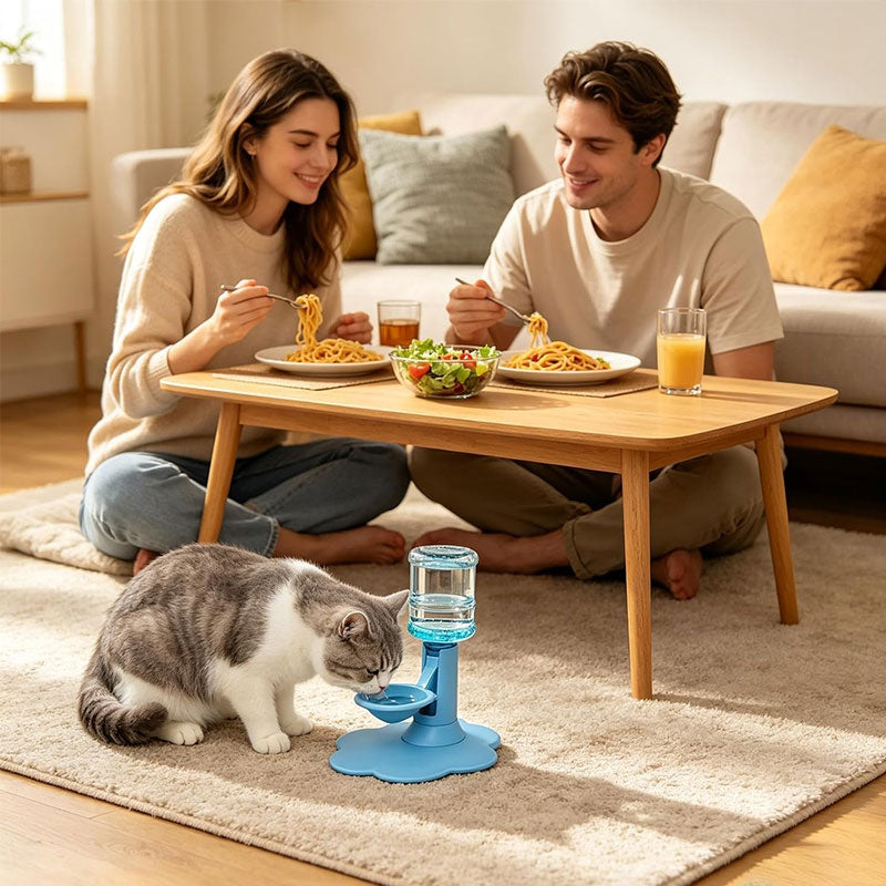 Gravity Cat Water Dispenser | No Electricity, Adjustable Height