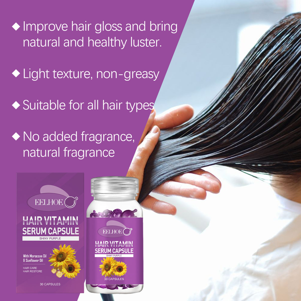EELHOE Hair Essential Oil Capsules | Scalp Nourishing