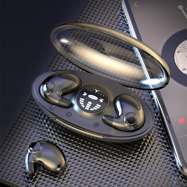 Mini Invisible Sleep Wireless Bluetooth Headset Stereo Sport Game Earphone With Fast Charging Case High Sound Quality Headphone