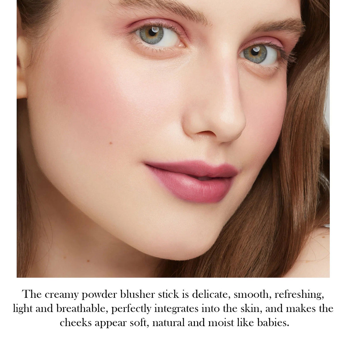 EELHOE Blush Stick Lightweight Natural Nude Makeup Brightening And Contorting Three-Dimensional Highlight Delicate Waterproof Multi-Functional Blush Stick